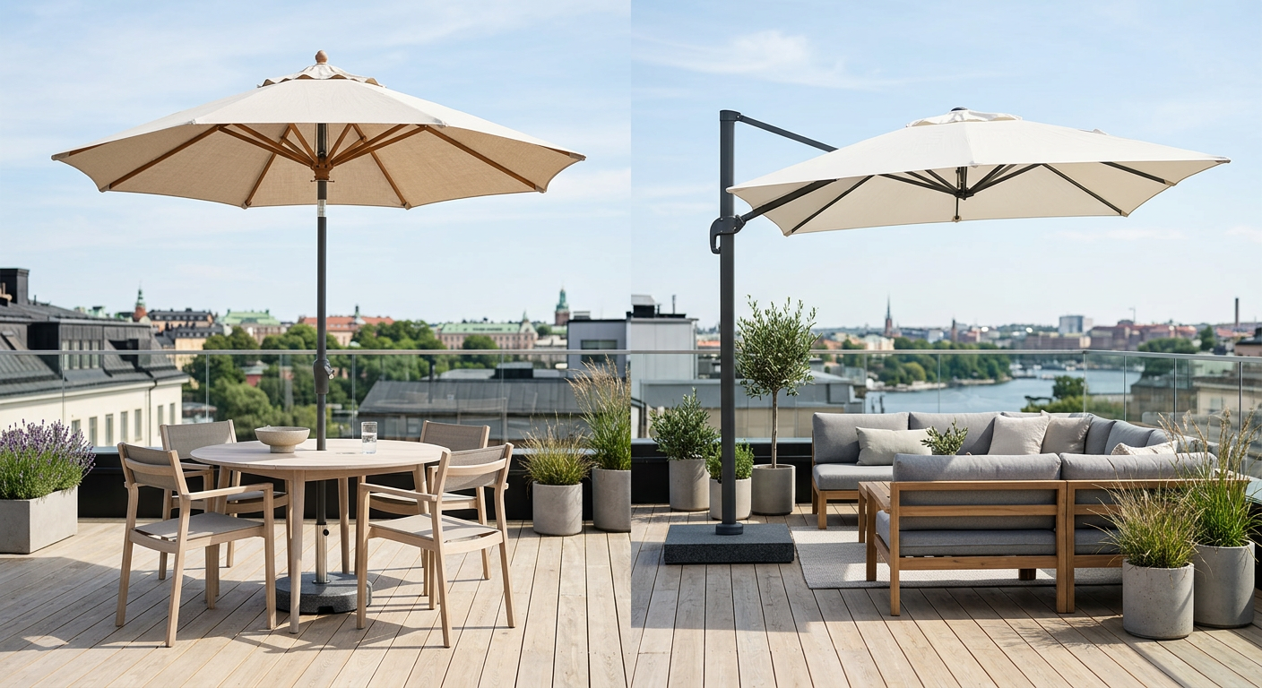 Päikesevarju valimine: kuidas luua terrassile kestev ja stiilne oaas