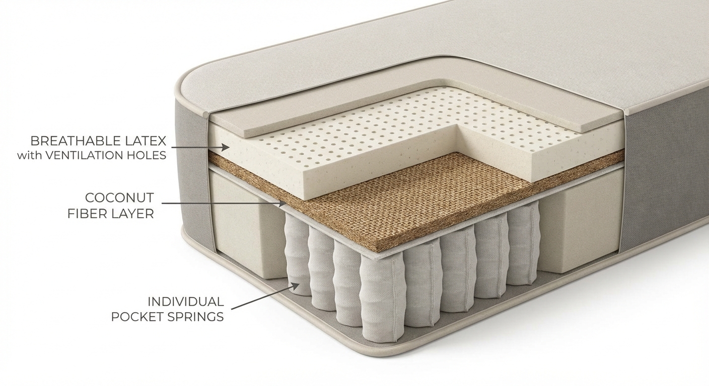 Hingav madrats tagab jahedama ja tervislikuma une Hingav madrats tagab jahedama ja tervislikuma une